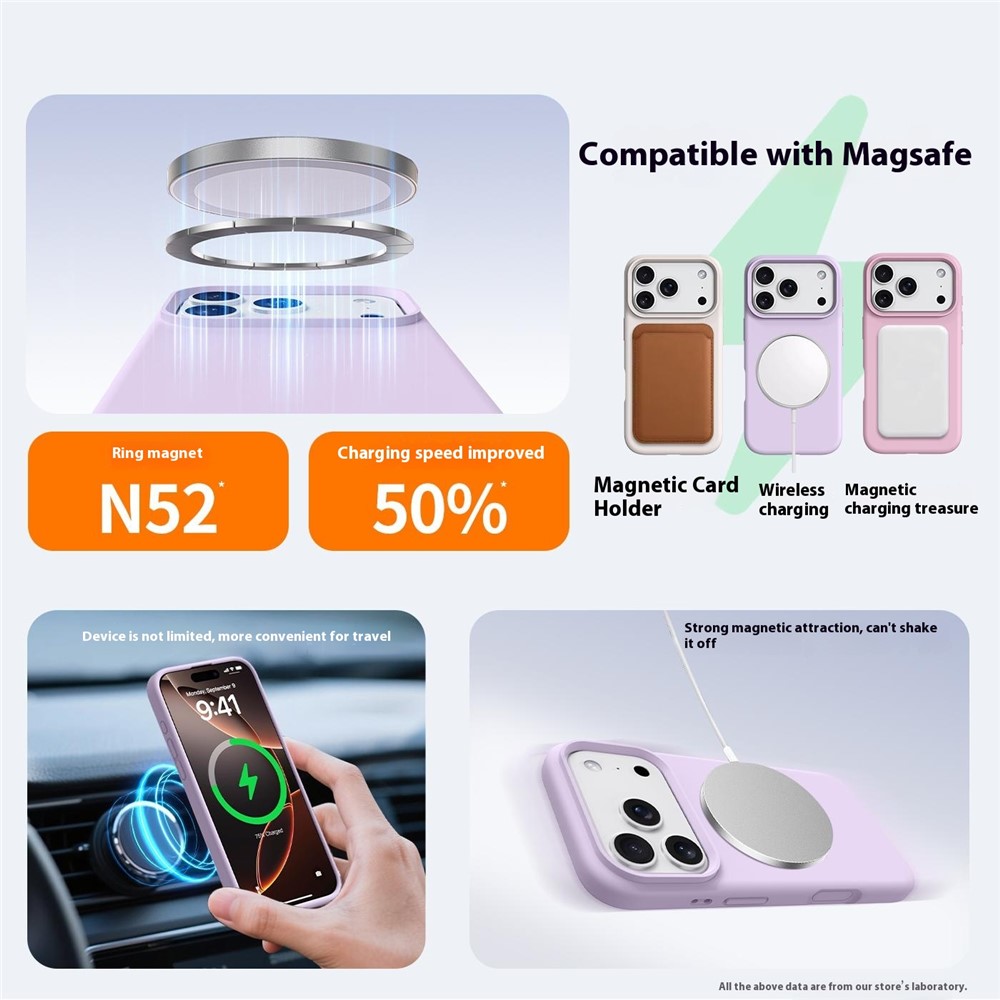  iPhone 17 Pro Max Skal MagSafe Liquid Silikon Beige