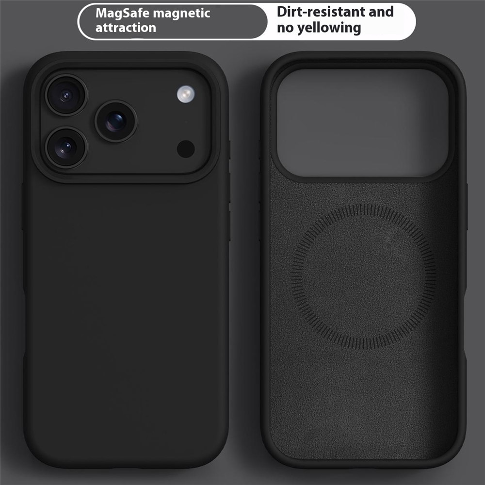  iPhone 17 Pro Max Skal MagSafe Liquid Silikon Svart