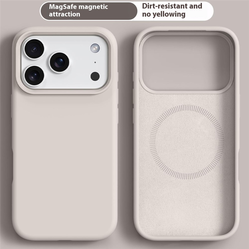  iPhone 17 Pro Skal MagSafe Liquid Silikon Beige