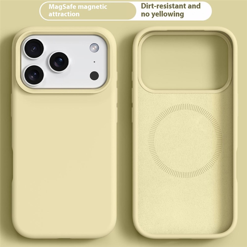  iPhone 17 Pro Skal MagSafe Liquid Silikon Gul