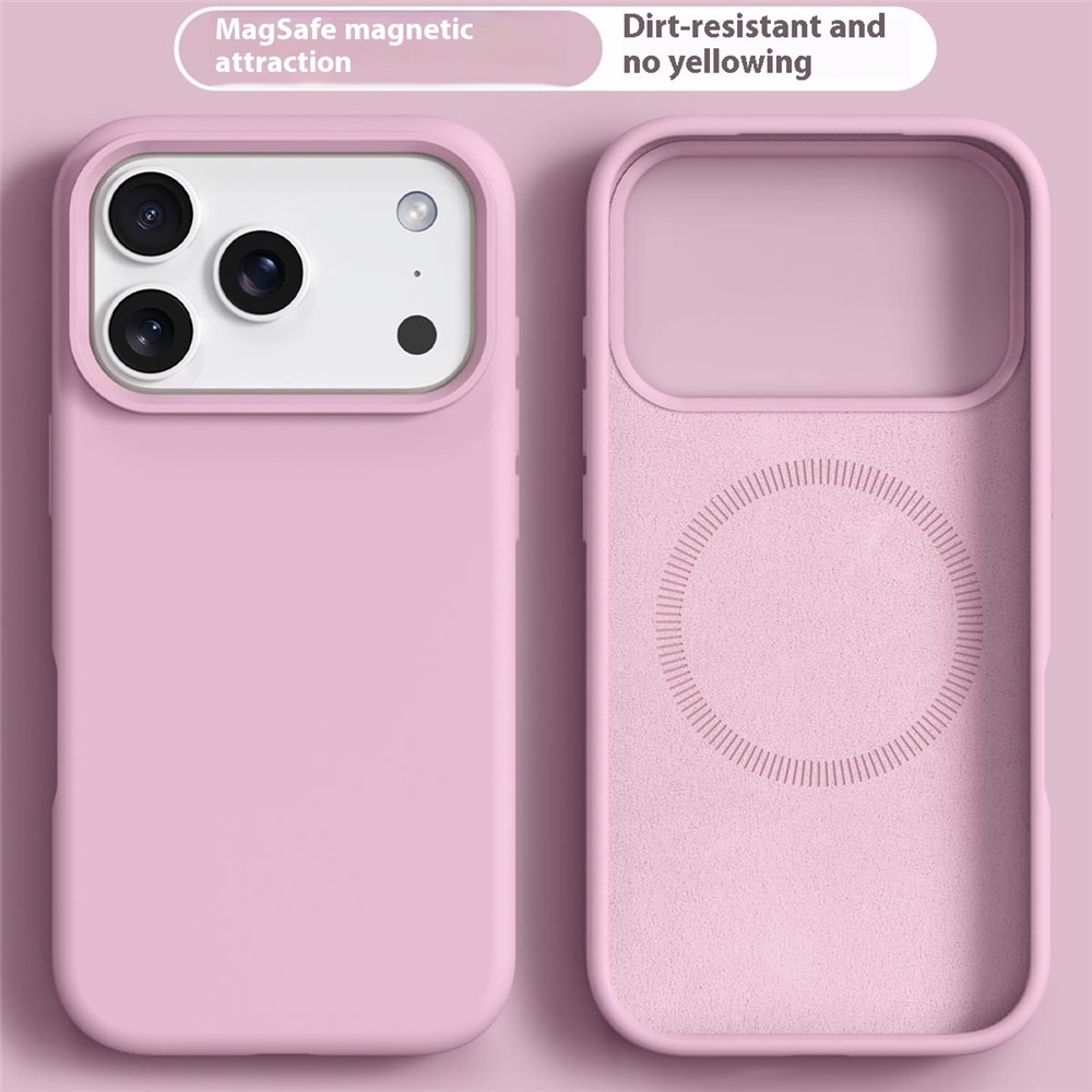  iPhone 17 Pro Skal MagSafe Liquid Silikon Rosa