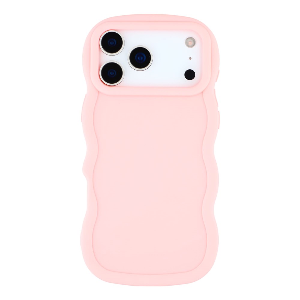 iPhone 17 Pro Max Mobilskal Wavy Ljus Rosa