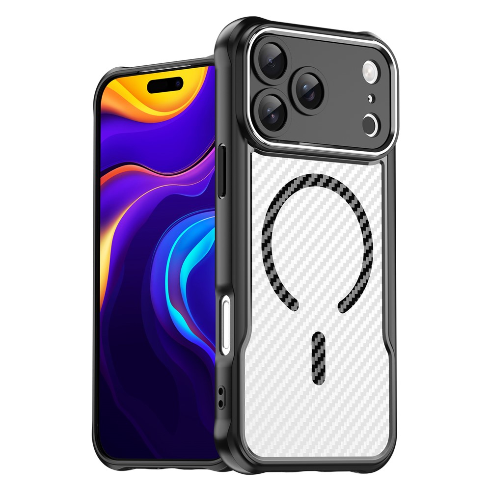  iPhone 17 Pro Max Skal MagSafe Kolfiber Textur Svart