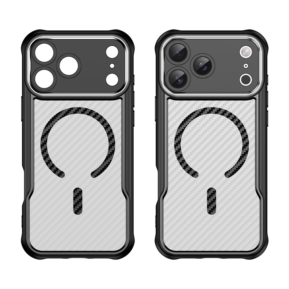  iPhone 17 Pro Max Skal MagSafe Kolfiber Textur Svart