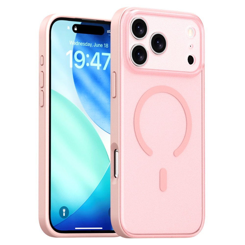 iPhone 17 Pro Max Skal MagSafe Skin Feel Frosted Rosa