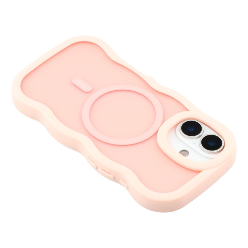  iPhone 17 Skal MagSafe Wavy Matt Ljus Rosa