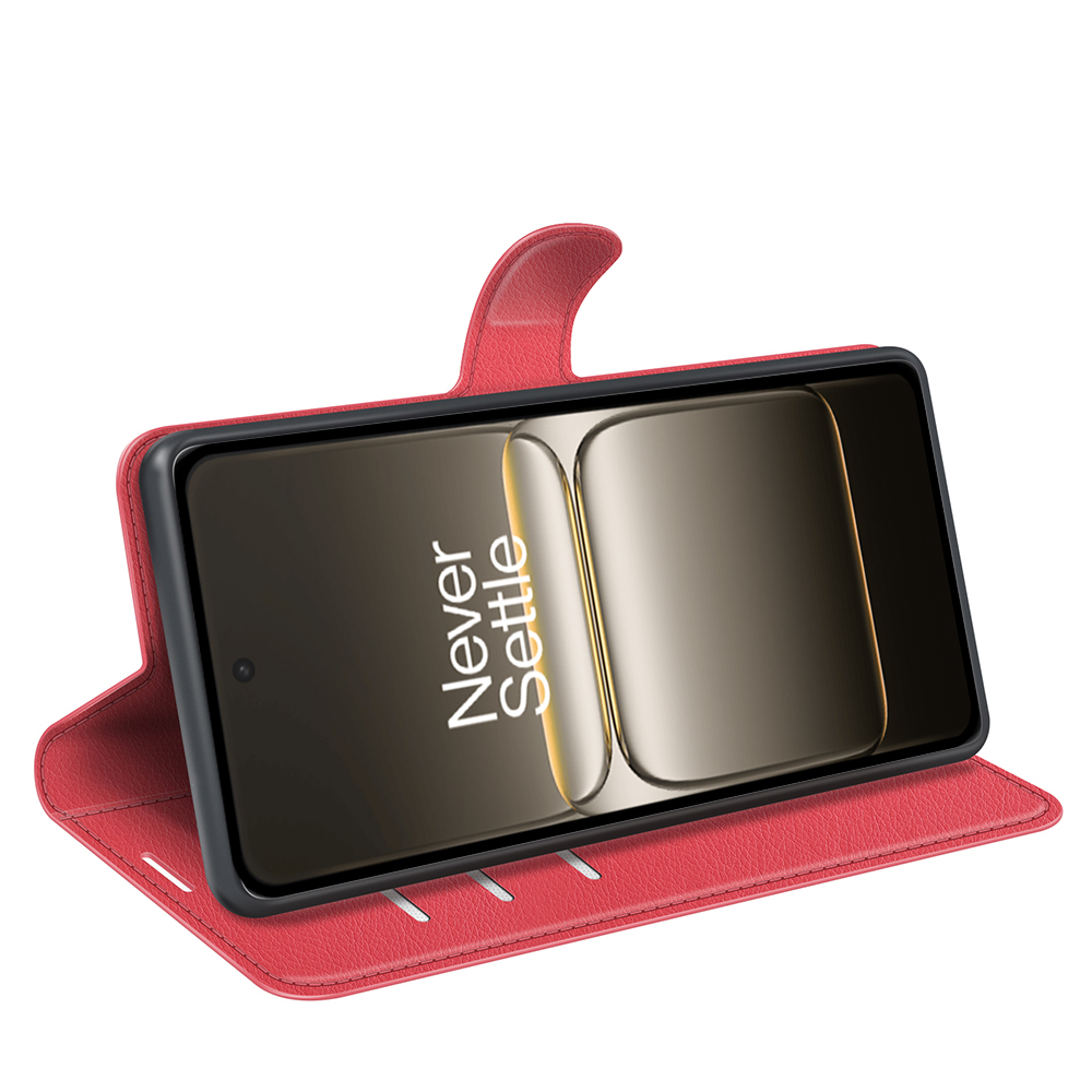  OnePlus Nord 5 5G Fodral Litchi Läder Röd