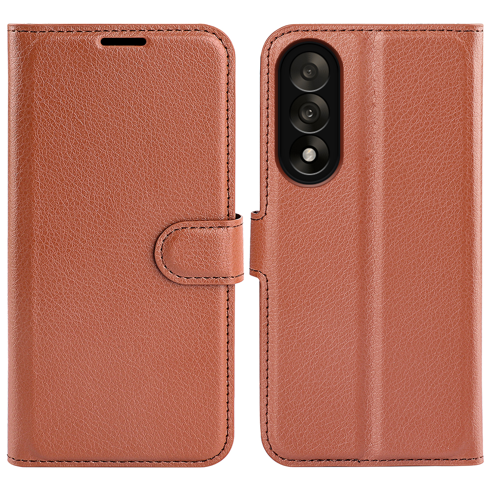  OnePlus Nord 5 5G Fodral Litchi Läder Brun