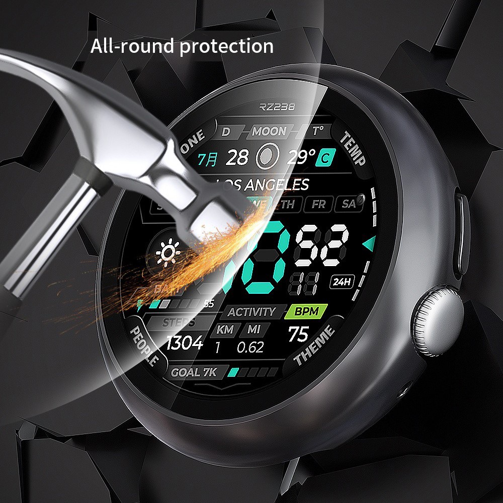  Google Pixel Watch 4 45 mm Skal Härdat Glas Svart