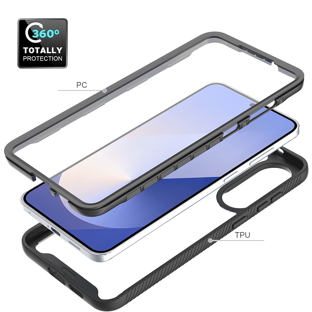  Samsung Galaxy S25 Edge Skal 360 Hybrid Defense Svart