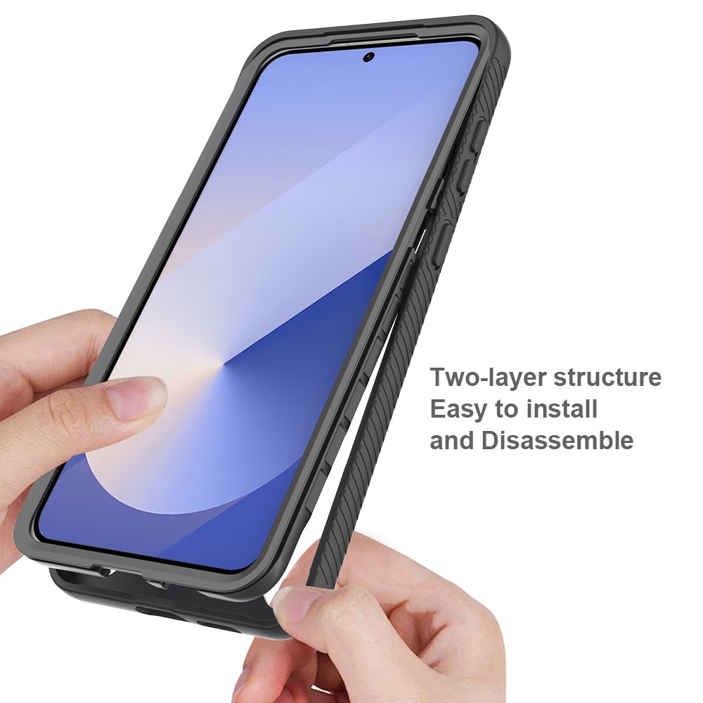  Samsung Galaxy S25 Edge Skal 360 Hybrid Defense Svart