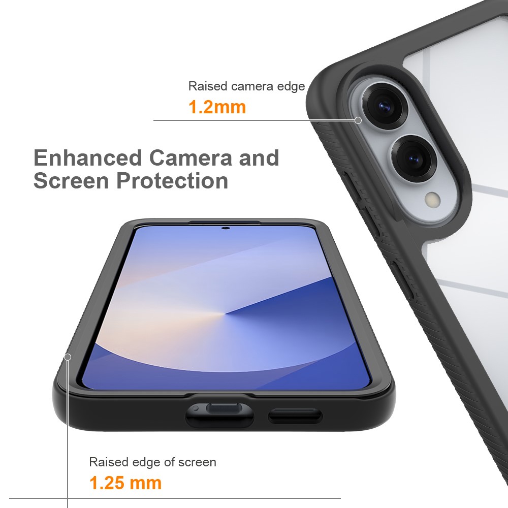  Samsung Galaxy S25 Edge Skal 360 Hybrid Defense Svart