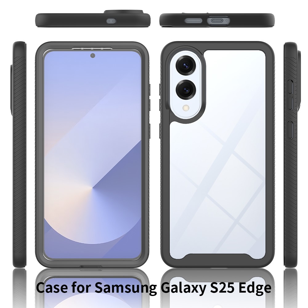  Samsung Galaxy S25 Edge Skal 360 Hybrid Defense Svart
