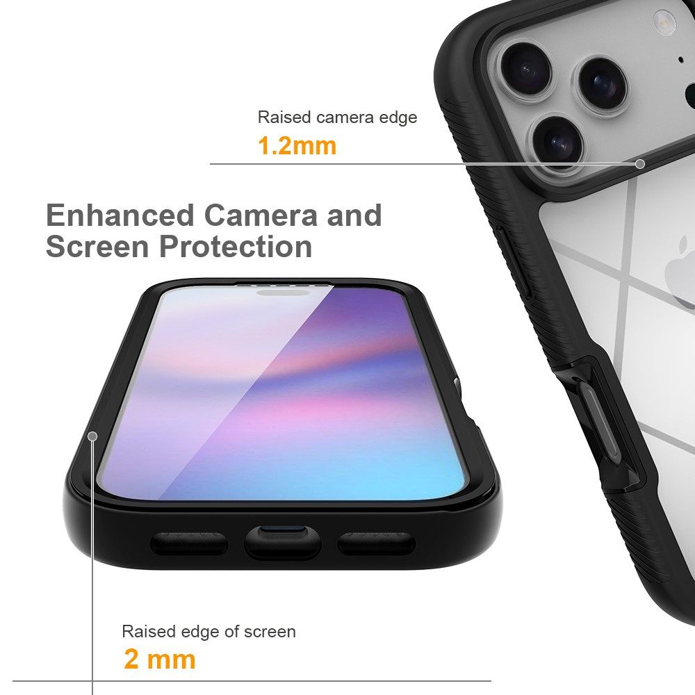  iPhone 17 Pro Skal 360 Hybrid Defense Svart