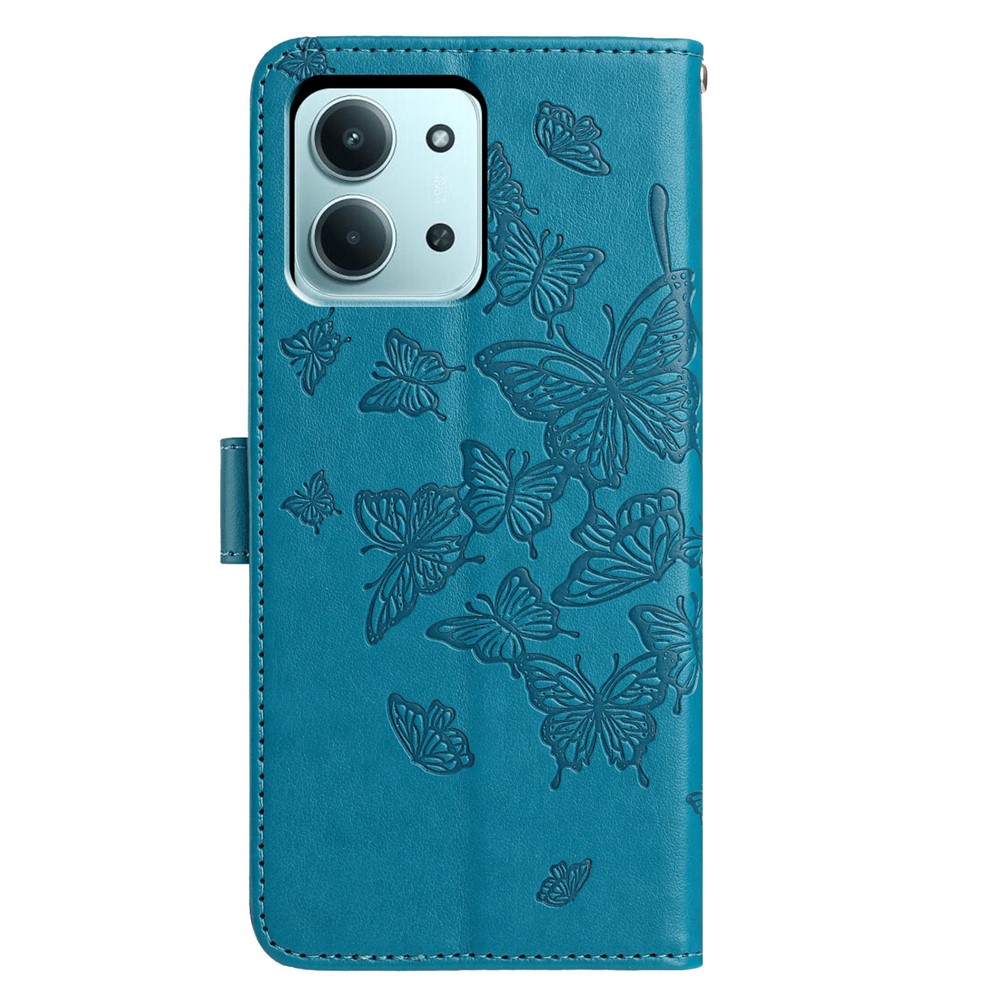  Xiaomi Redmi 15C Fodral Fjäril Tryck Blå