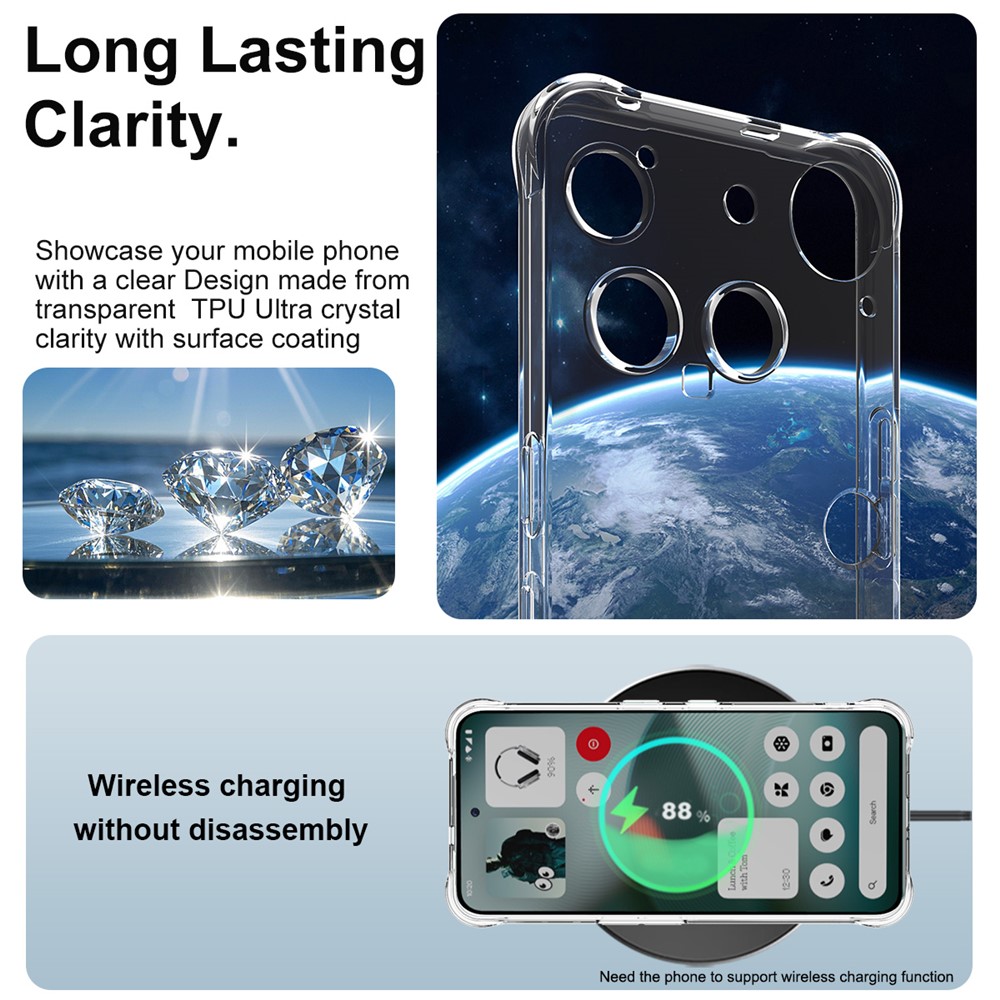 IMAK IMAK Nothing Phone 3 Skal Airbag Shockproof Transparent
