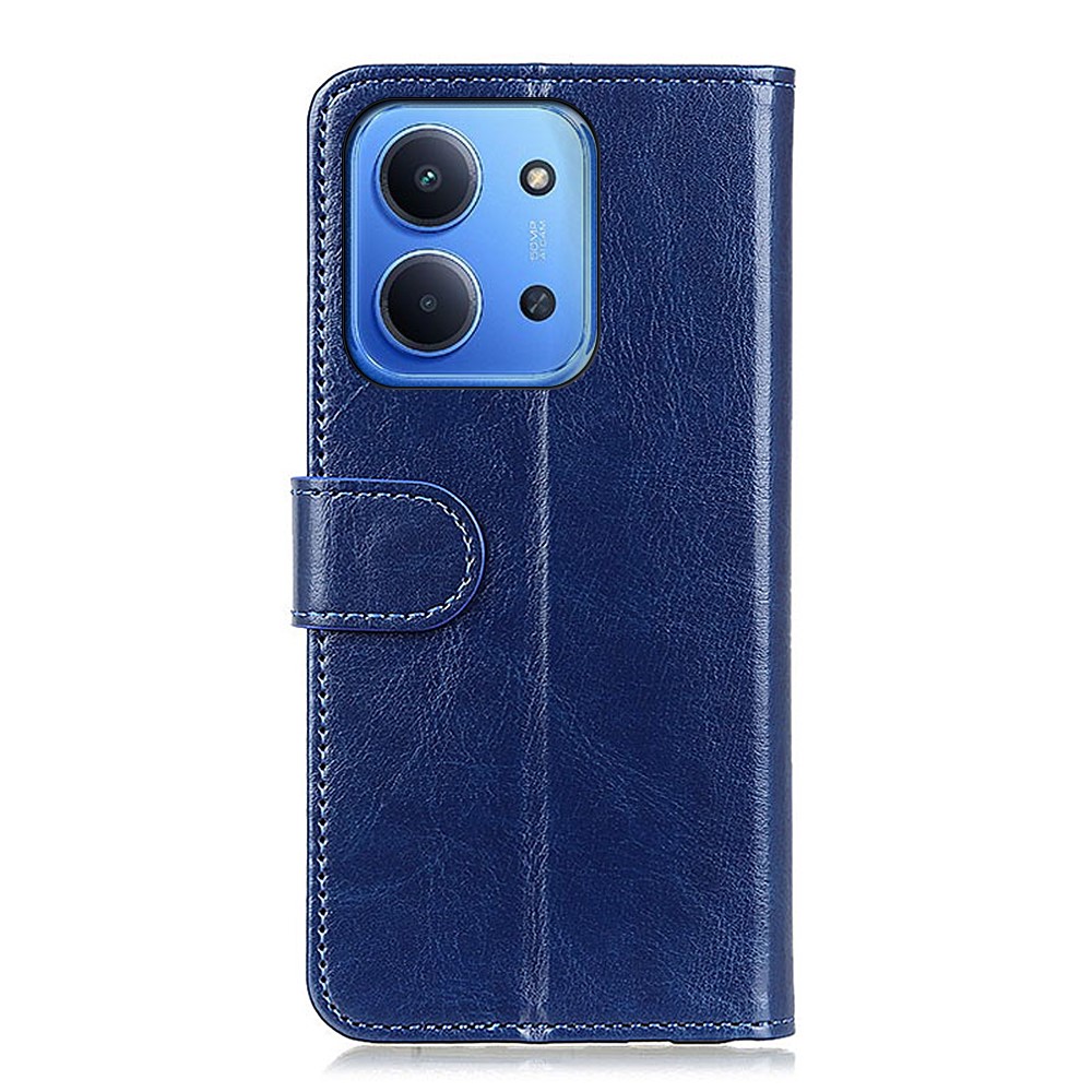  Xiaomi Redmi 15C Fodral Crazy Horse Läder Blå