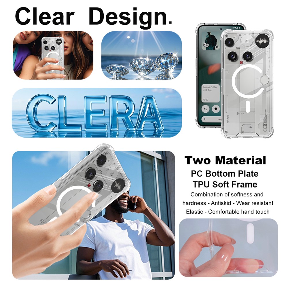 IMAK IMAK Nothing Phone 3 Skal MagSafe Shockproof Transparent
