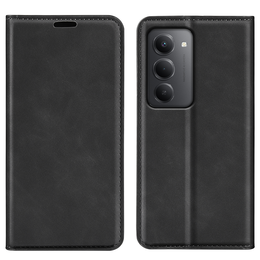  Xiaomi Redmi 15 Fodral Skin Touch Läder Svart