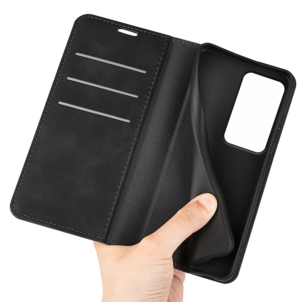  Xiaomi Redmi 15 Fodral Skin Touch Läder Svart