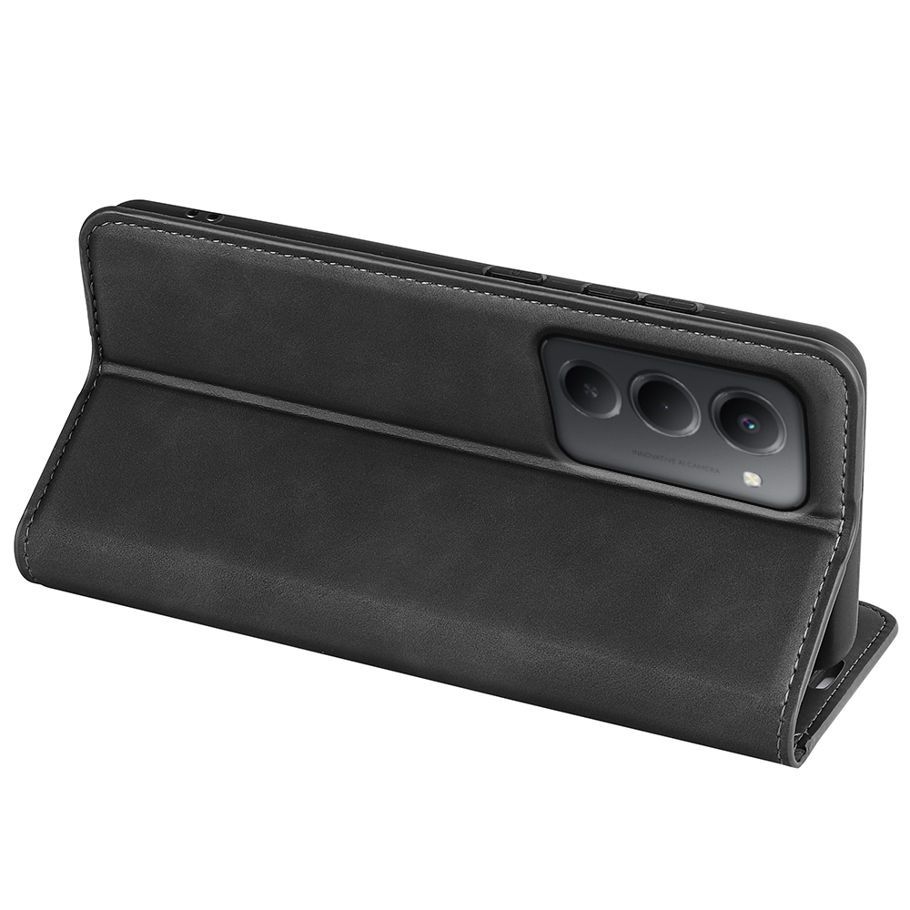  Xiaomi Redmi 15 Fodral Skin Touch Läder Svart