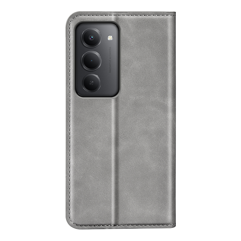  Xiaomi Redmi 15 Fodral Skin Touch Läder Grå