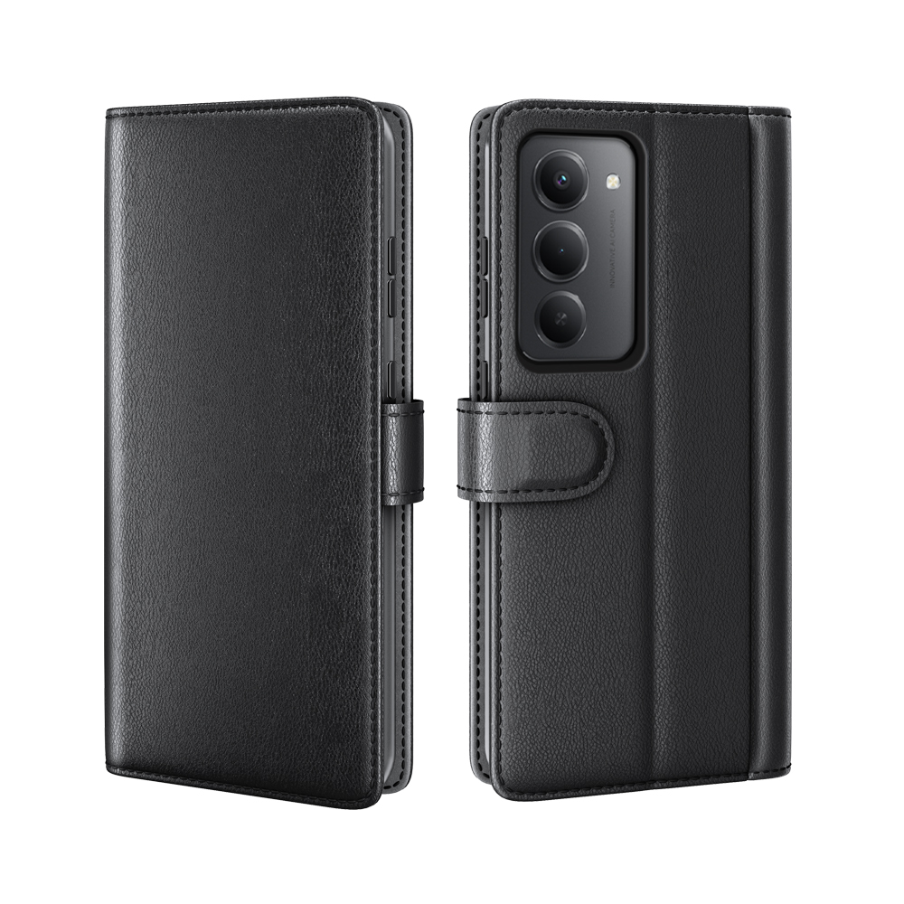  Xiaomi Redmi 15 Fodral Premium Äkta Läder Svart