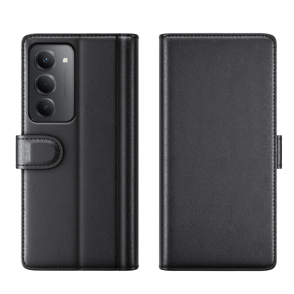  Xiaomi Redmi 15 Fodral Premium Äkta Läder Svart