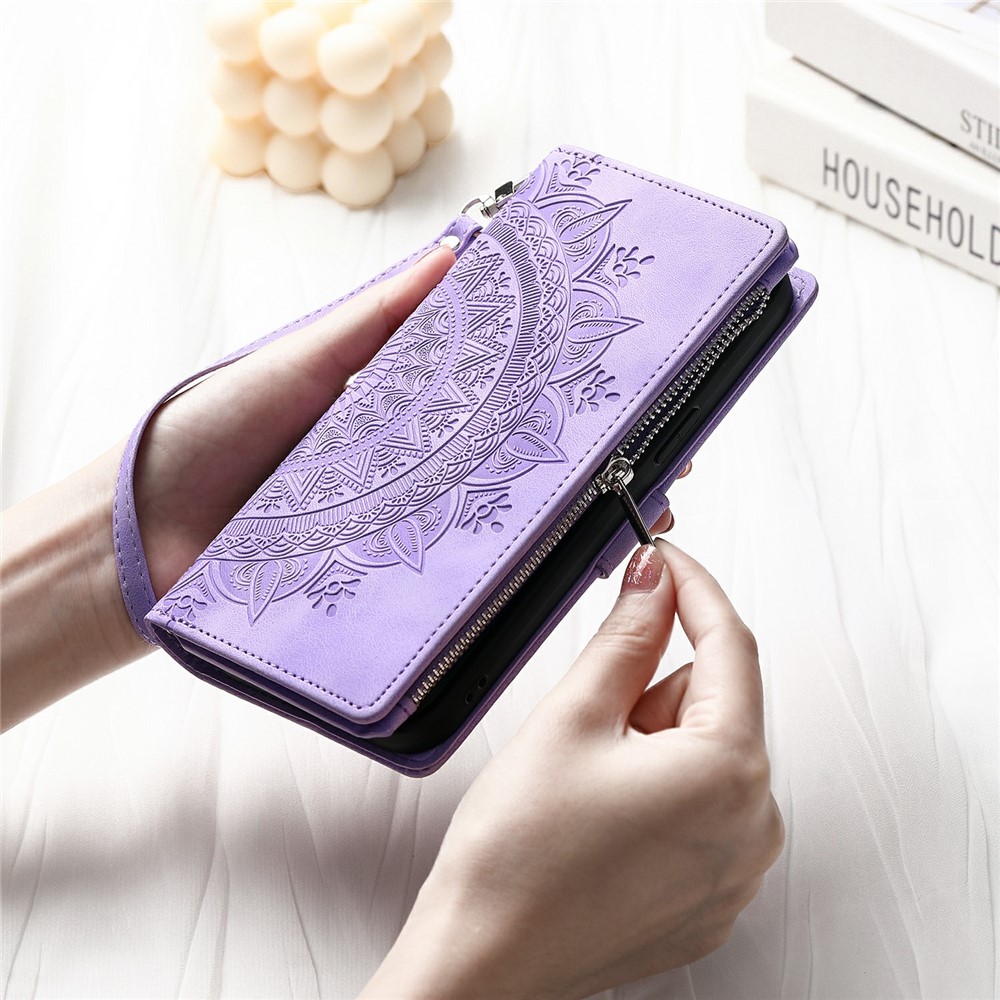  Xiaomi Redmi 15 Fodral Mandala Läder Lila