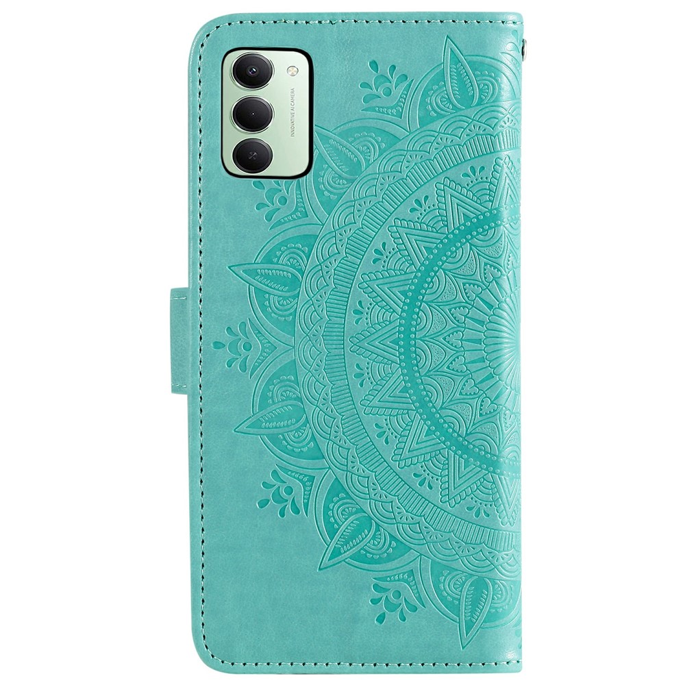  Xiaomi Redmi 15 Fodral Mandala Läder Grön