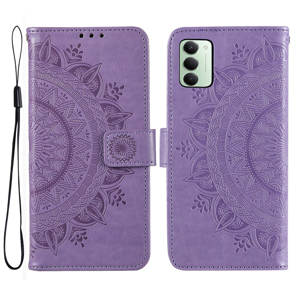  Xiaomi Redmi 15 Fodral Mandala Läder Lila