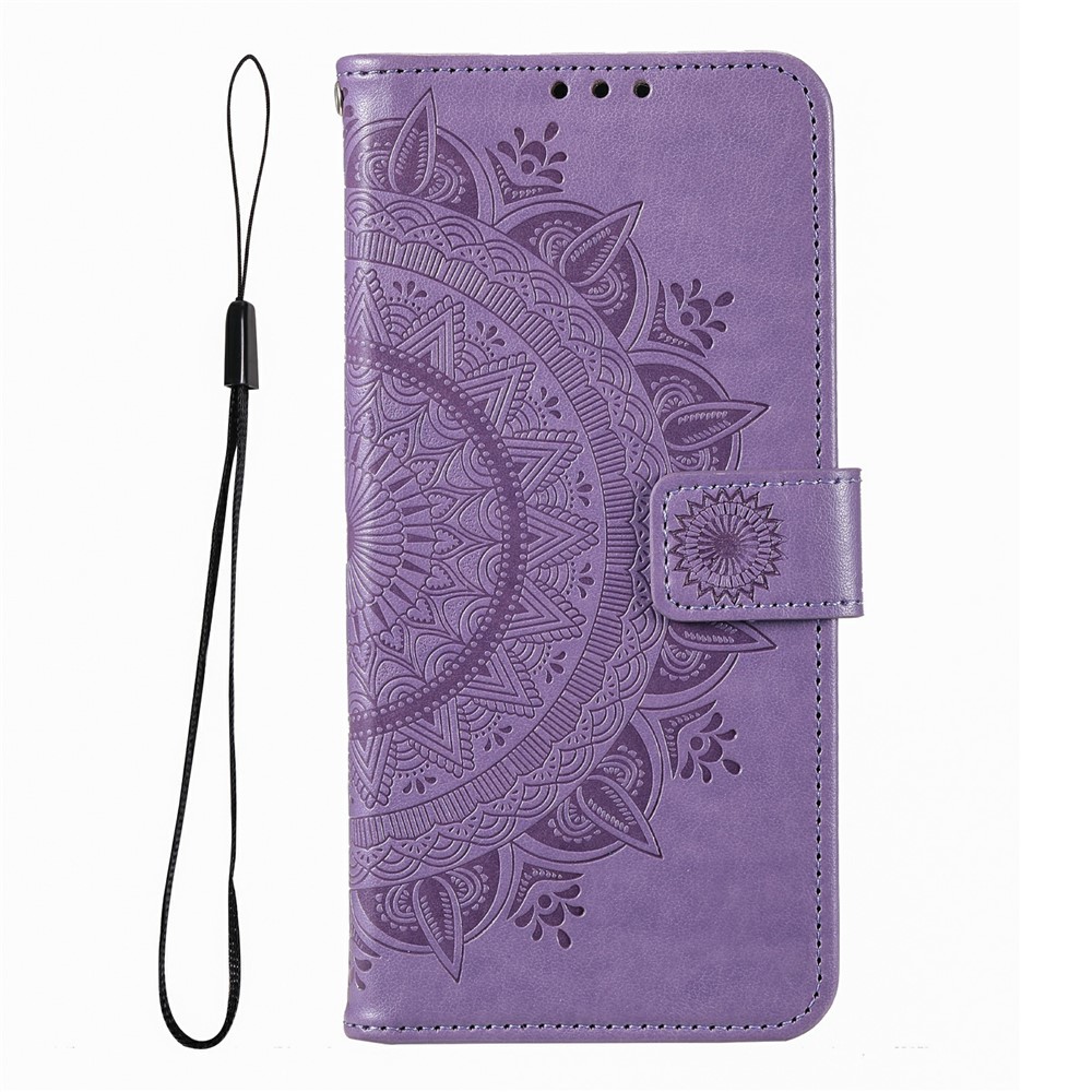  Xiaomi Redmi 15 Fodral Mandala Läder Lila