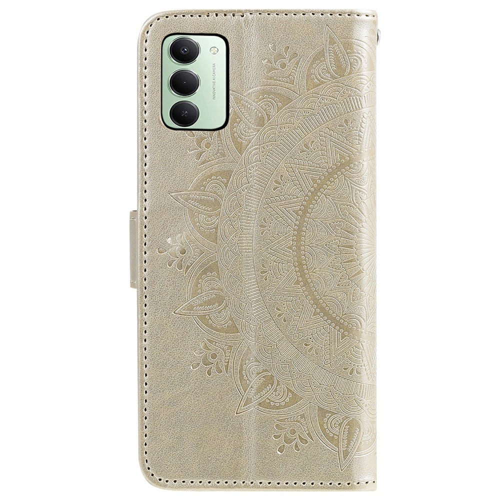  Xiaomi Redmi 15 Fodral Mandala Läder Guld
