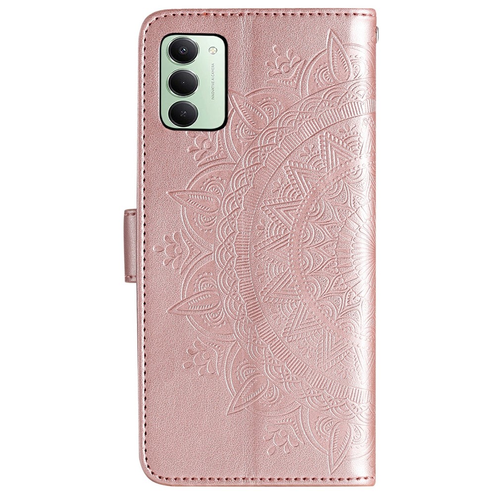  Xiaomi Redmi 15 Fodral Mandala Läder Roséguld