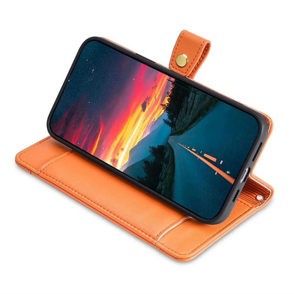  Xiaomi Redmi 15C Fodral Läder Multifunktionellt Orange