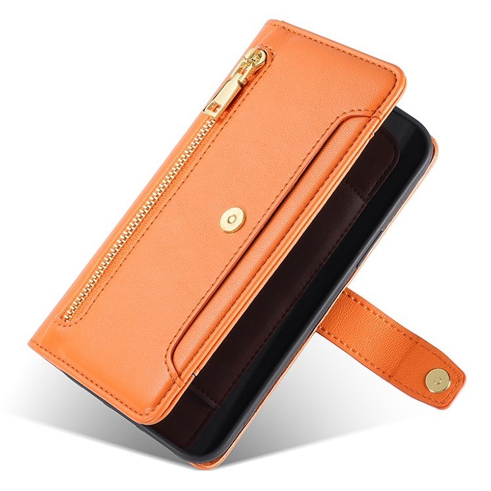  Xiaomi Redmi 15C Fodral Läder Multifunktionellt Orange