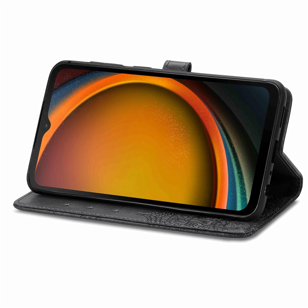  Samsung Galaxy Xcover 7 Fodral Mandala Läder Svart