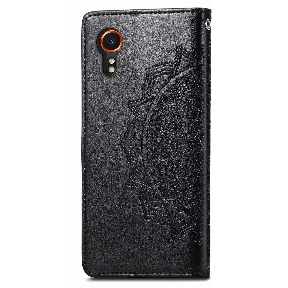  Samsung Galaxy Xcover 7 Fodral Mandala Läder Svart
