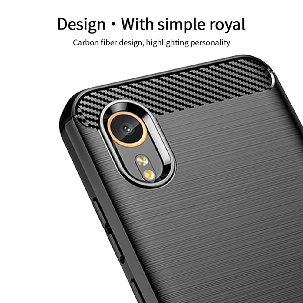 MOFI MOFI Samsung Galaxy Xcover 7 Skal Borstad Stål Textur Svart