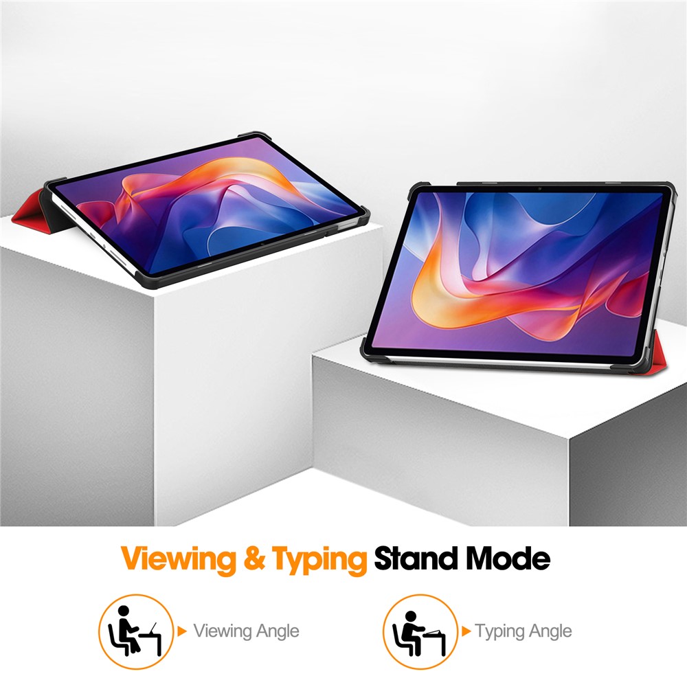  Xiaomi Redmi Pad 2 Fodral Tri-Fold Röd