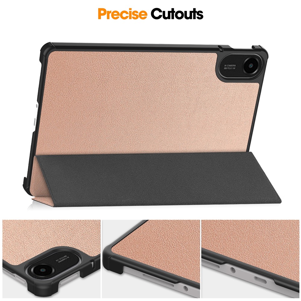  Xiaomi Redmi Pad 2 Fodral Tri-Fold Roséguld