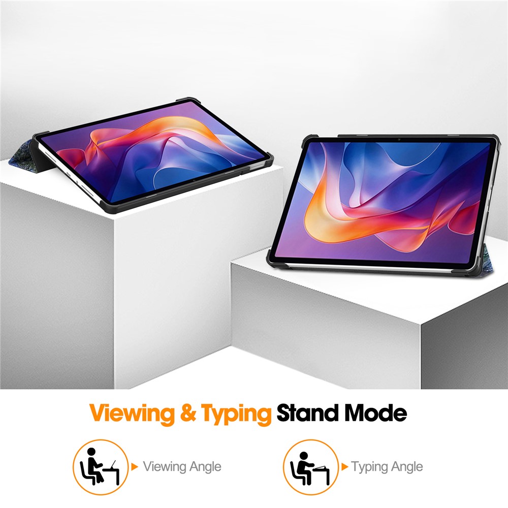  Xiaomi Redmi Pad 2 Fodral Tri-Fold Brush Painting