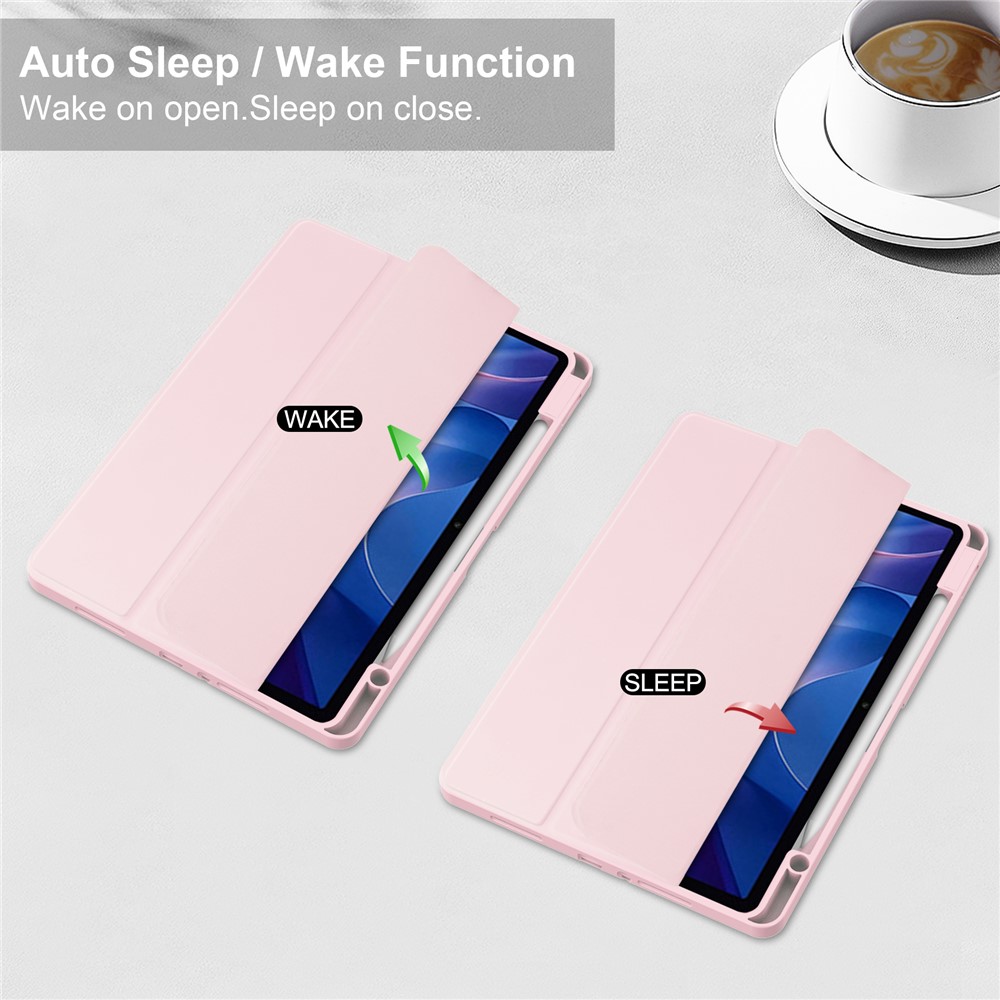  Xiaomi Redmi Pad 2 Fodral Tri-Fold Hybrid Rosa