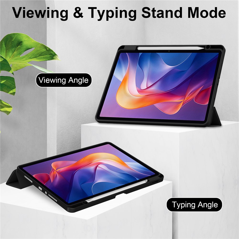  Xiaomi Redmi Pad 2 Fodral Tri-Fold Hybrid Svart