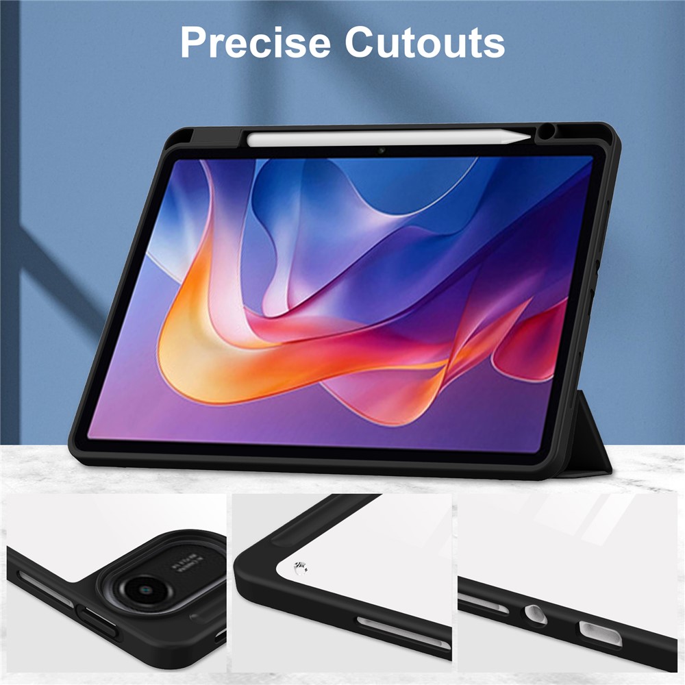  Xiaomi Redmi Pad 2 Fodral Tri-Fold Hybrid Svart