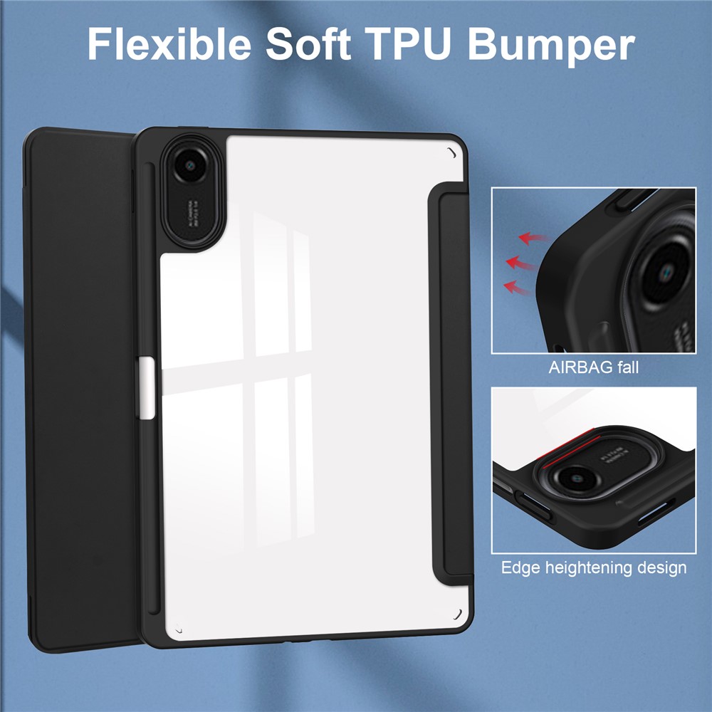  Xiaomi Redmi Pad 2 Fodral Tri-Fold Hybrid Svart