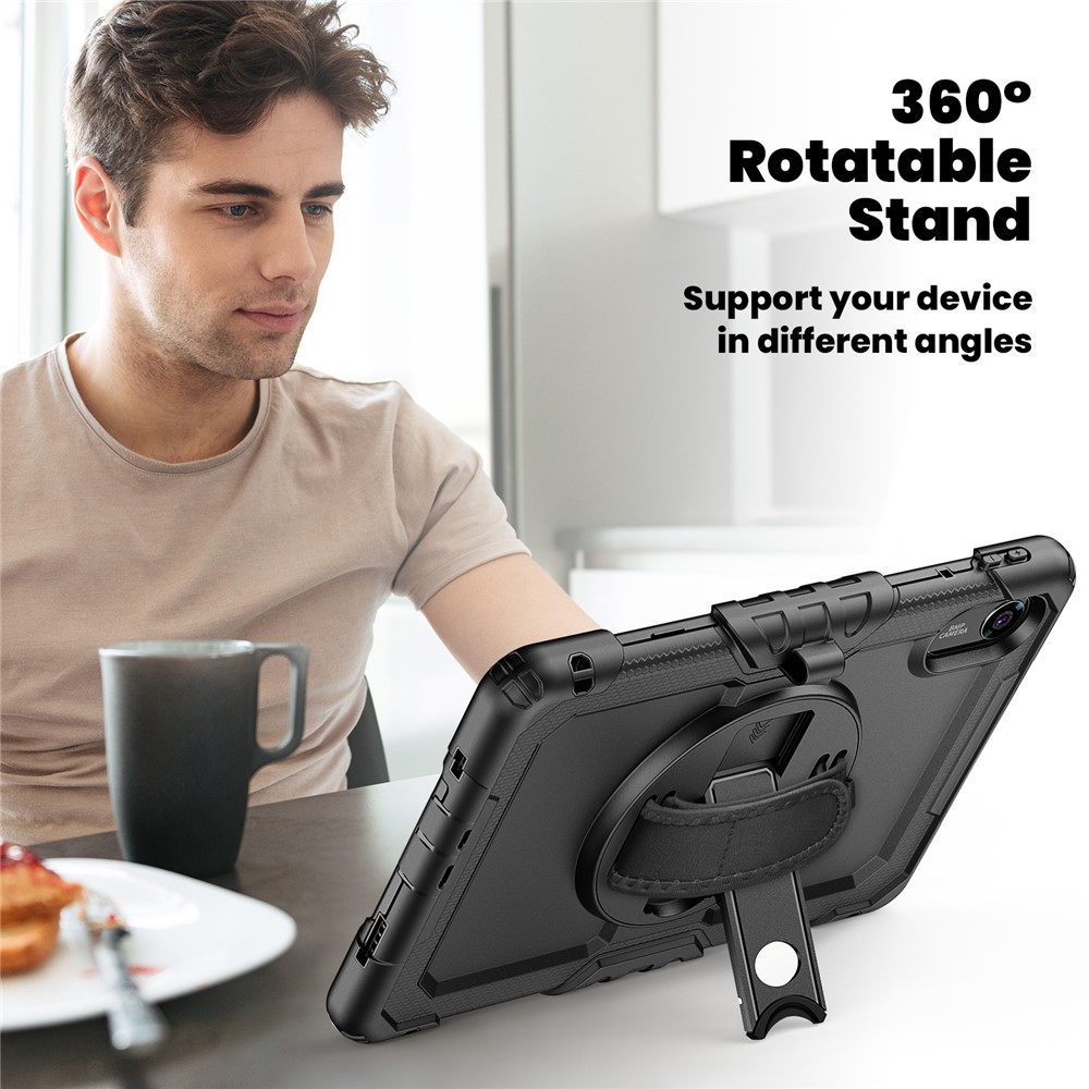  Xiaomi Redmi Pad 2 Skal 360° Kickstand Med Strap Svart