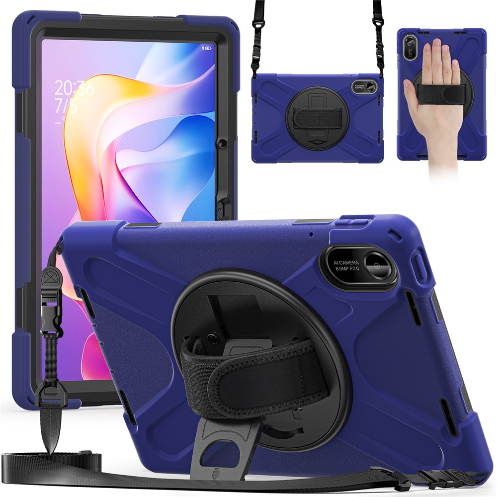  Xiaomi Redmi Pad 2 Skal 360° Kickstand Med Strap Mörk Blå