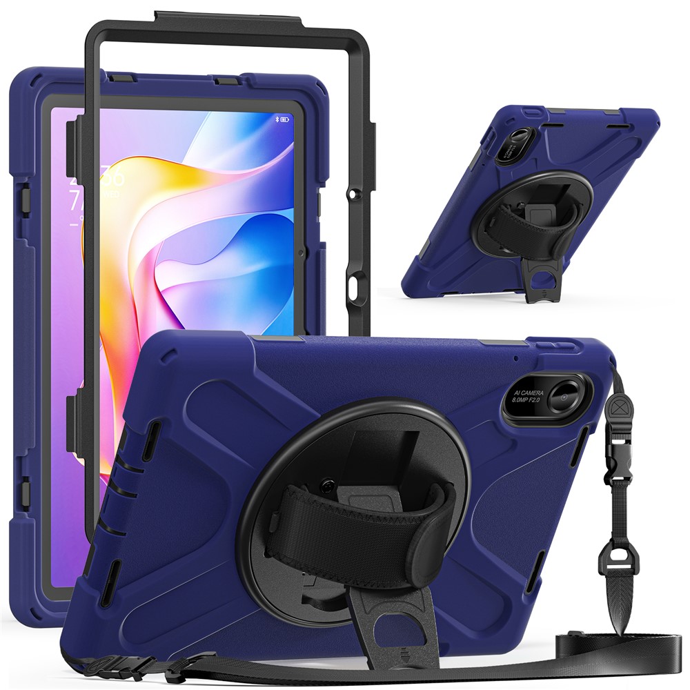  Xiaomi Redmi Pad 2 Skal 360° Kickstand Med Strap Mörk Blå