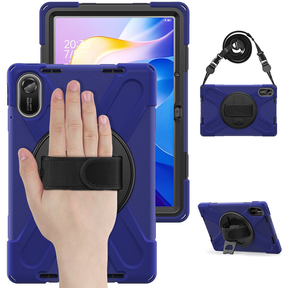  Xiaomi Redmi Pad 2 Skal 360° Kickstand Med Strap Mörk Blå